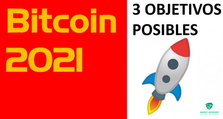 BITCOIN 2021 PREDICCIÓN:  3 POSIBLES OBJETIVOS ALCISTAS MIENTRAS ESTÉ ENCIMA DE 20.000€