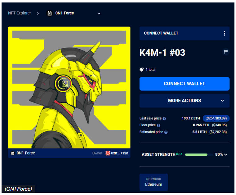 Logan Paul, invirtió $623,000 en un token no fungible llamado K4M-1 # 03